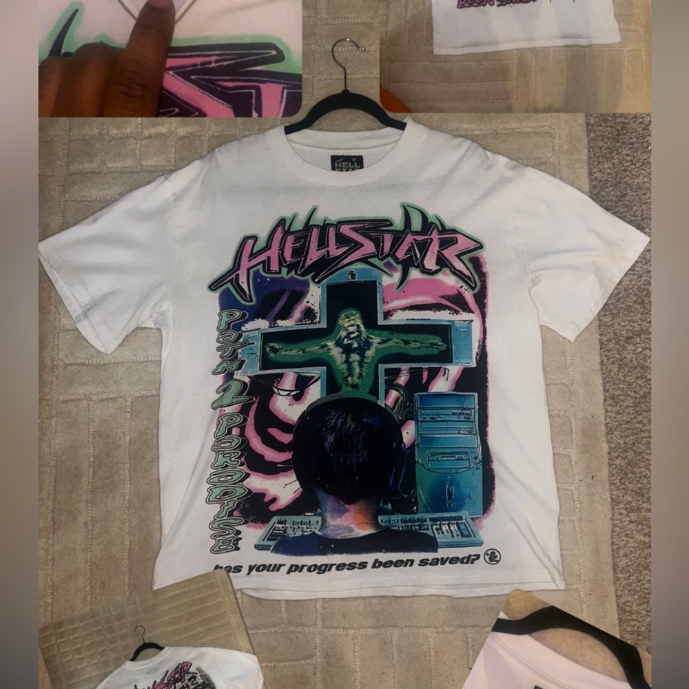 Hellstar White Graphic Kids T-Shirt